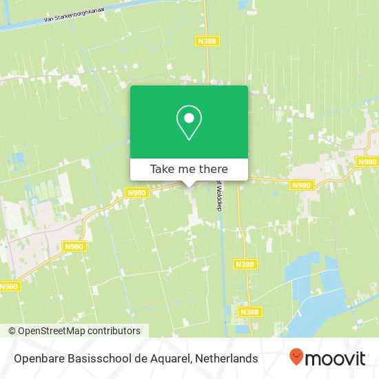 Openbare Basisschool de Aquarel, Kerkweg 5 kaart