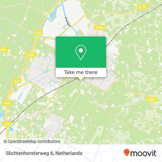 Slichtenhorsterweg 6, Slichtenhorsterweg 6, 3862 NR Nijkerk, Nederland kaart
