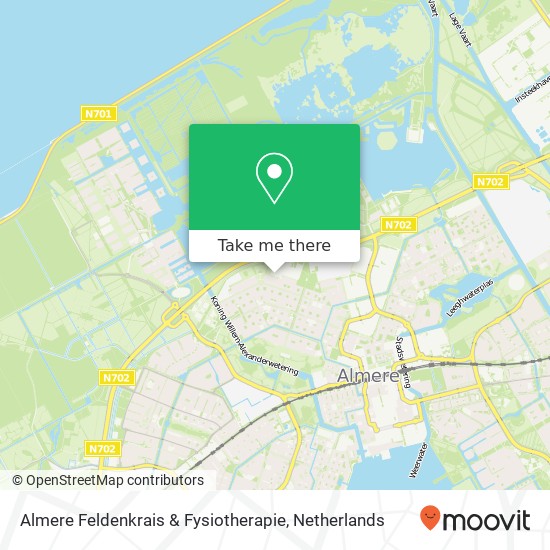 Almere Feldenkrais & Fysiotherapie, Kweekgrasstraat 60 kaart