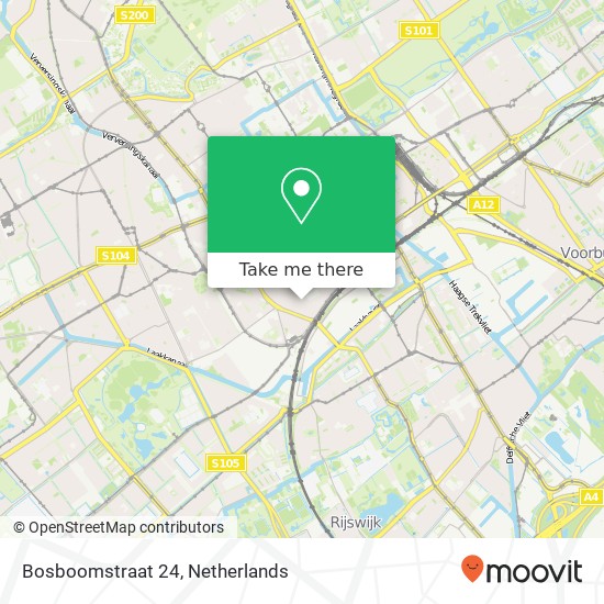 Bosboomstraat 24, 2526 VP Den Haag kaart