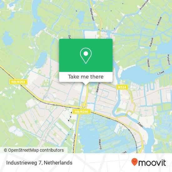 Industrieweg 7, 1521 NA Wormerveer kaart