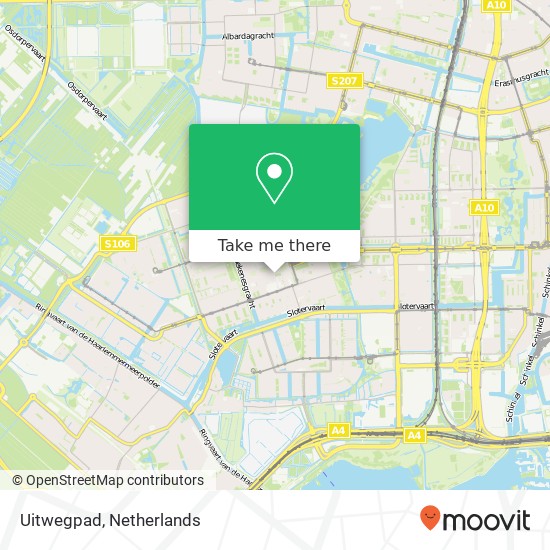 Uitwegpad, 1068 Amsterdam kaart