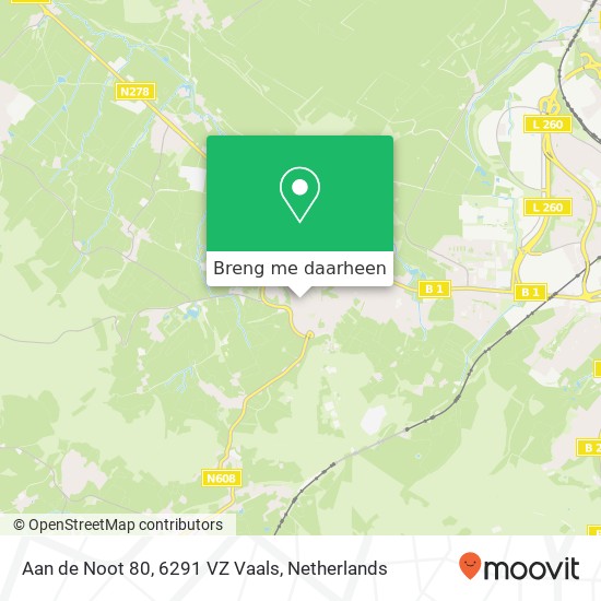 Aan de Noot 80, 6291 VZ Vaals kaart