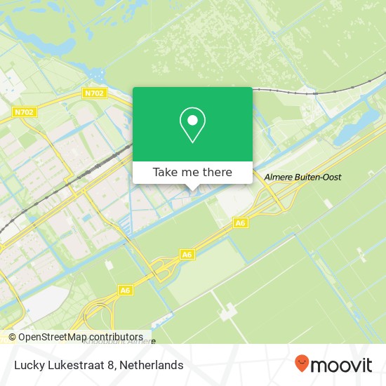Lucky Lukestraat 8, 1336 MK Almere-Buiten kaart