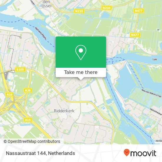 Nassaustraat 144, 2983 RK Ridderkerk kaart