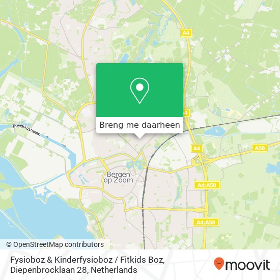 Fysioboz & Kinderfysioboz / Fitkids Boz, Diepenbrocklaan 28 kaart