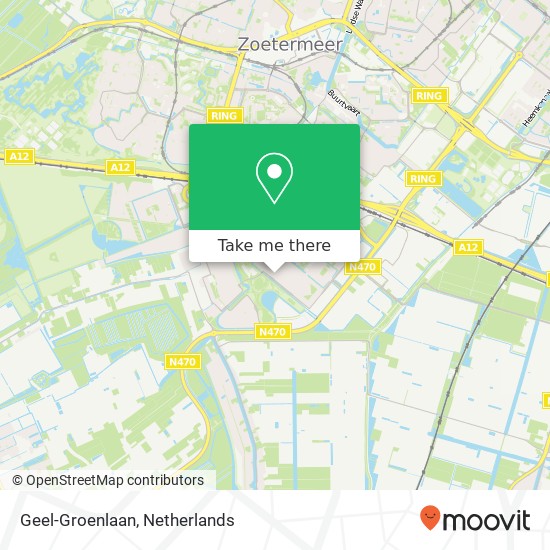 Geel-Groenlaan, 2718 HG Zoetermeer kaart