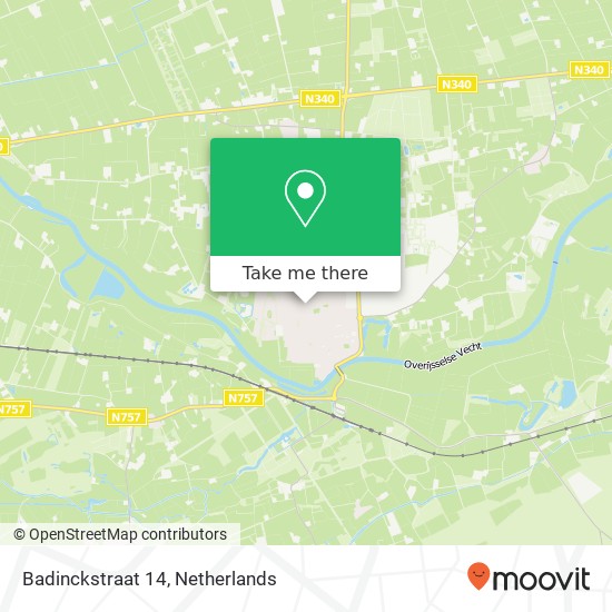 Badinckstraat 14, 7721 ZG Dalfsen kaart