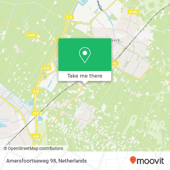 Amersfoortseweg 98, 3862 NE Nijkerkerveen kaart
