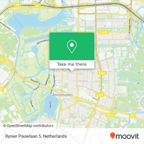 Rynier Pauwlaan 5, 1181 PN Amstelveen kaart