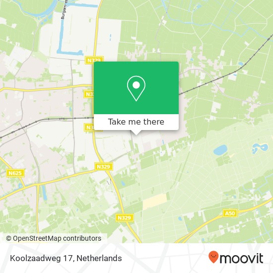 Koolzaadweg 17, 5351 LP Berghem kaart
