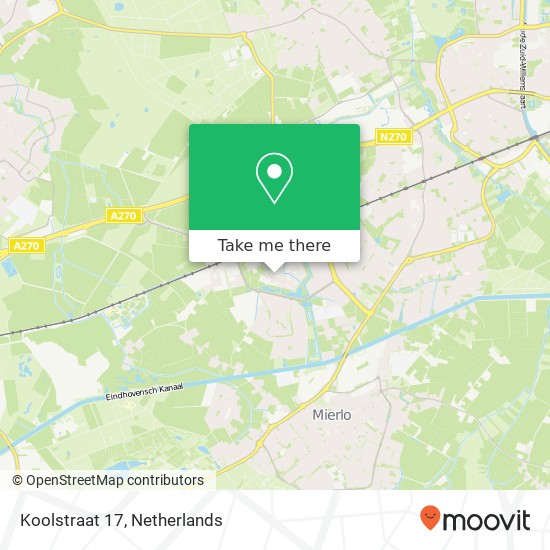 Koolstraat 17, 5708 ZM Helmond kaart