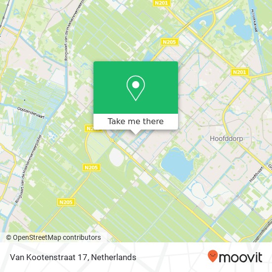 Van Kootenstraat 17, 2134 LT Hoofddorp kaart