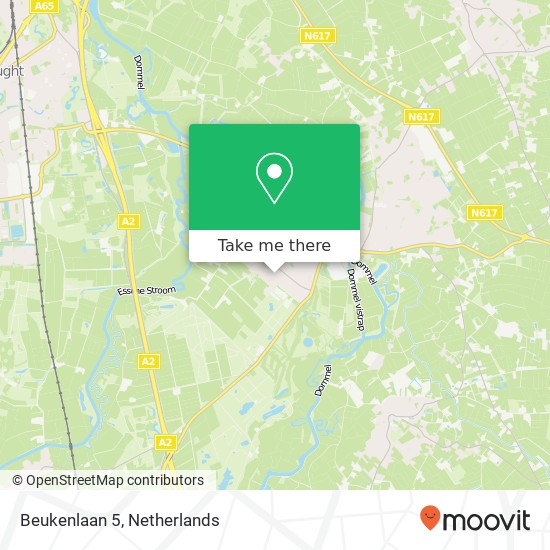 Beukenlaan 5, 5271 RJ Sint-Michielsgestel kaart