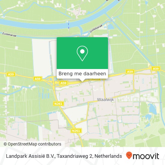 Landpark Assisië B.V., Taxandriaweg 2 kaart