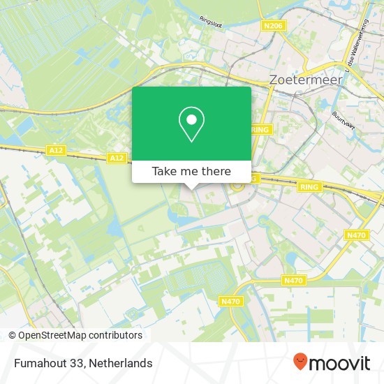 Fumahout 33, 2719 JS Zoetermeer kaart