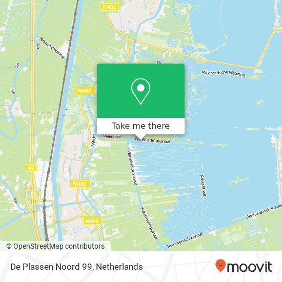 De Plassen Noord 99, 3621 PN Breukelen kaart