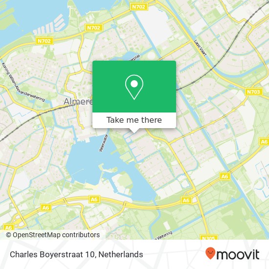 Charles Boyerstraat 10, 1325 LH Almere-Stad kaart