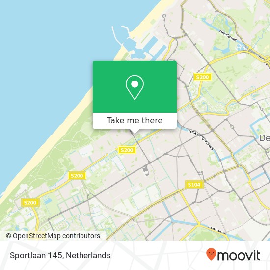 Sportlaan 145, 2566 GR Den Haag kaart