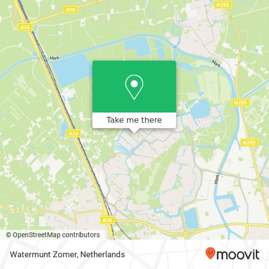 Watermunt Zomer, 4823 Breda kaart