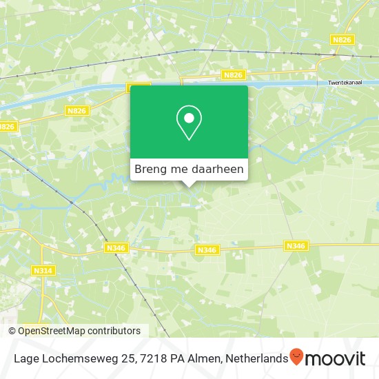 Lage Lochemseweg 25, 7218 PA Almen kaart