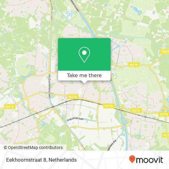 Eekhoornstraat 8, 5701 VN Helmond kaart