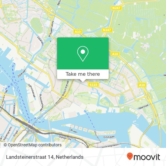 Landsteinerstraat 14, 1025 KR Amsterdam kaart