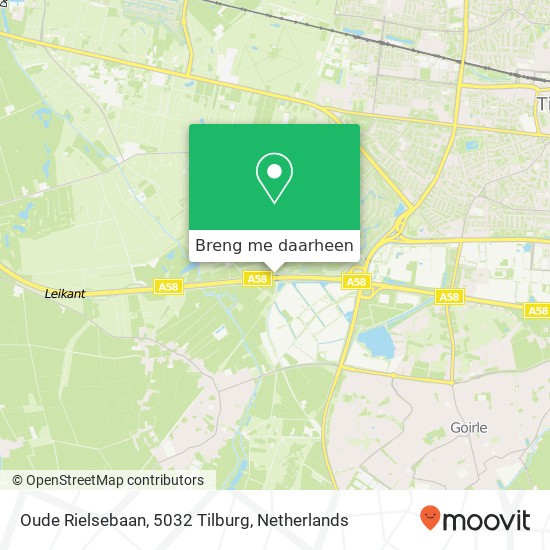 Oude Rielsebaan, 5032 Tilburg kaart