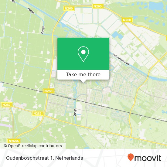 Oudenboschstraat 1, 5045 SX Tilburg kaart