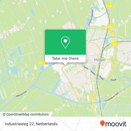 Industrieweg 22, 7944 HS Meppel kaart