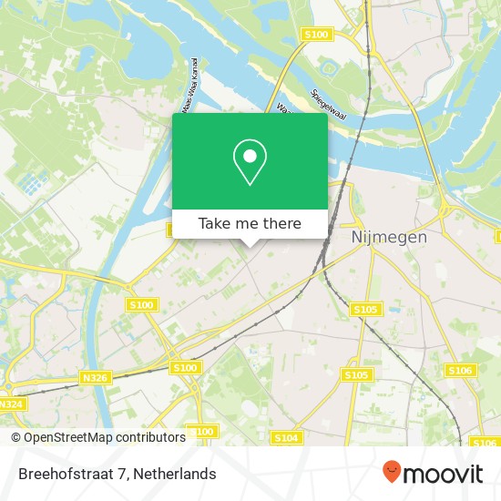Breehofstraat 7, 6542 RA Nijmegen kaart