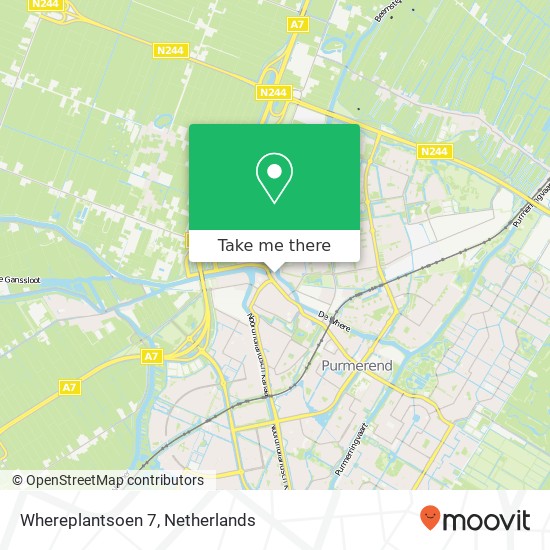 Whereplantsoen 7, 1441 AB Purmerend kaart