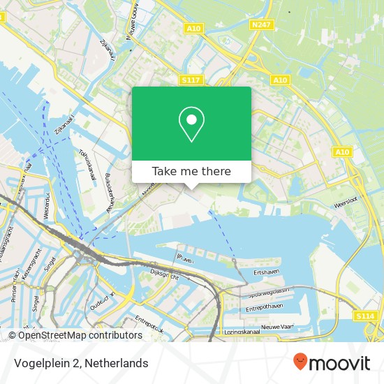 Vogelplein 2, 1022 XP Amsterdam kaart