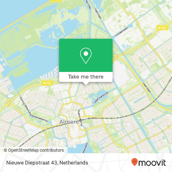 Nieuwe Diepstraat 43, 1316 JE Almere-Stad kaart