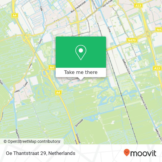 Oe Thantstraat 29, 2622 JA Delft kaart