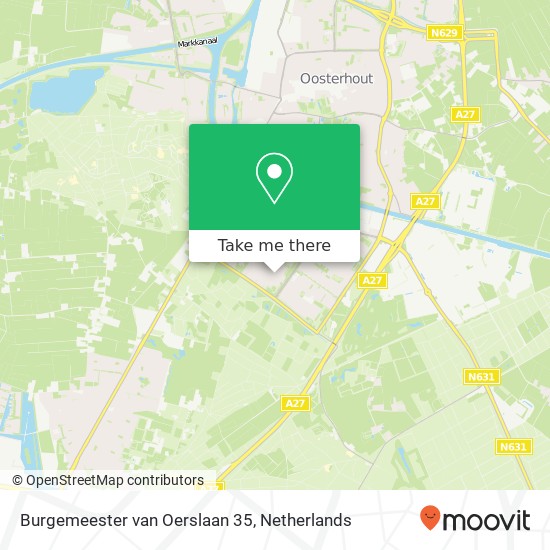 Burgemeester van Oerslaan 35, 4904 LK Oosterhout kaart