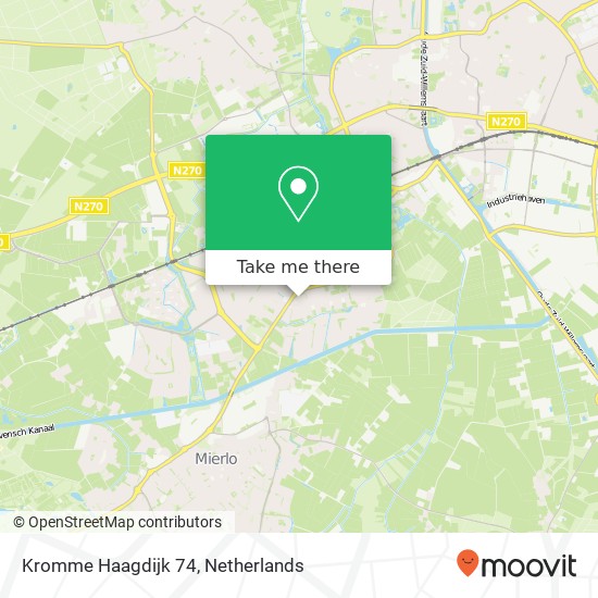 Kromme Haagdijk 74, 5706 LN Helmond kaart