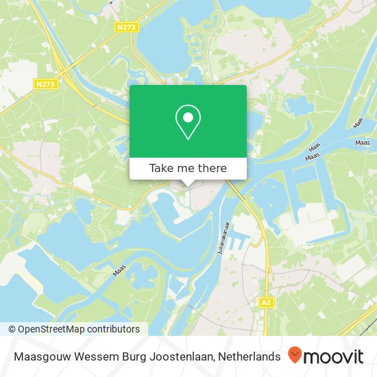 Maasgouw Wessem Burg Joostenlaan kaart
