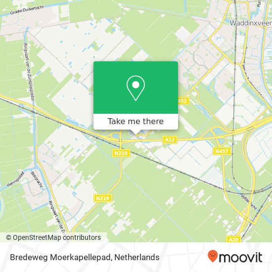 Bredeweg Moerkapellepad, 2761 Zevenhuizen kaart