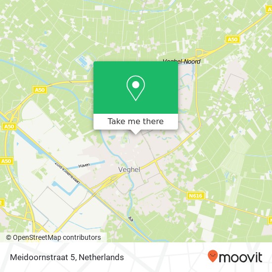 Meidoornstraat 5, 5461 CT Veghel kaart