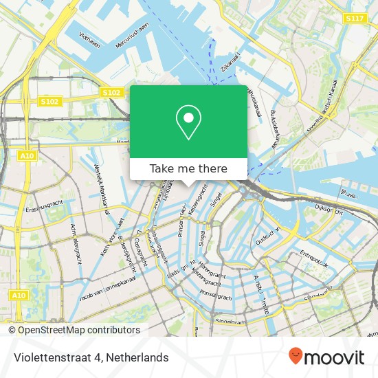 Violettenstraat 4, 1015 NP Amsterdam kaart