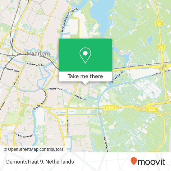 Dumontstraat 9, 2033 ZB Haarlem kaart
