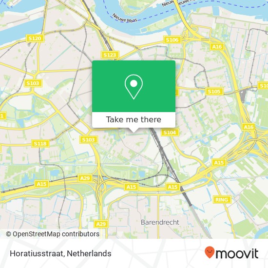 Horatiusstraat, 3076 XE Rotterdam kaart
