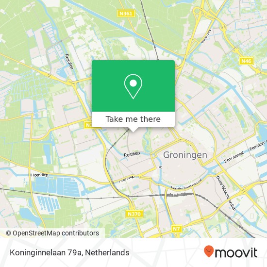 Koninginnelaan 79a, 9717 BR Groningen kaart