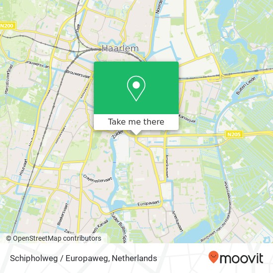 Schipholweg / Europaweg, 2033 Haarlem kaart