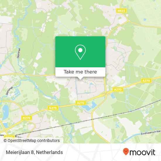 Meierijlaan 8, 5672 HX Nuenen kaart