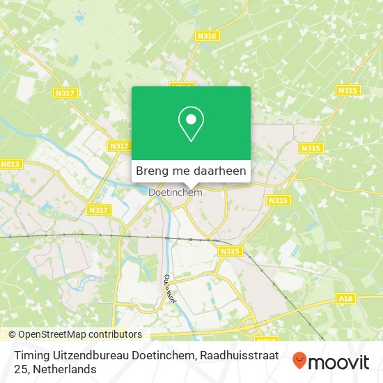 Timing Uitzendbureau Doetinchem, Raadhuisstraat 25 kaart