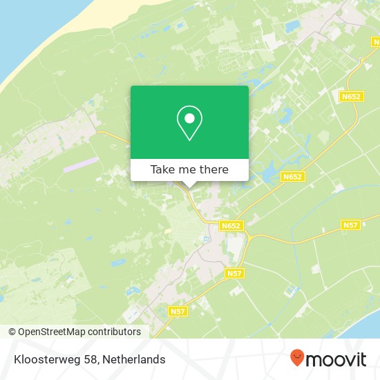 Kloosterweg 58, 4328 GC Burgh-Haamstede kaart
