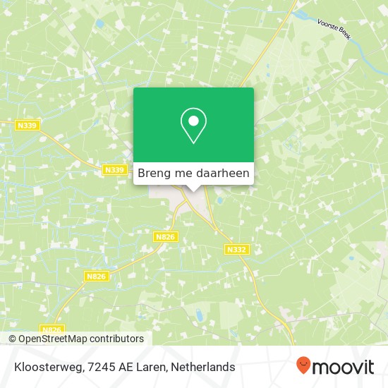 Kloosterweg, 7245 AE Laren kaart