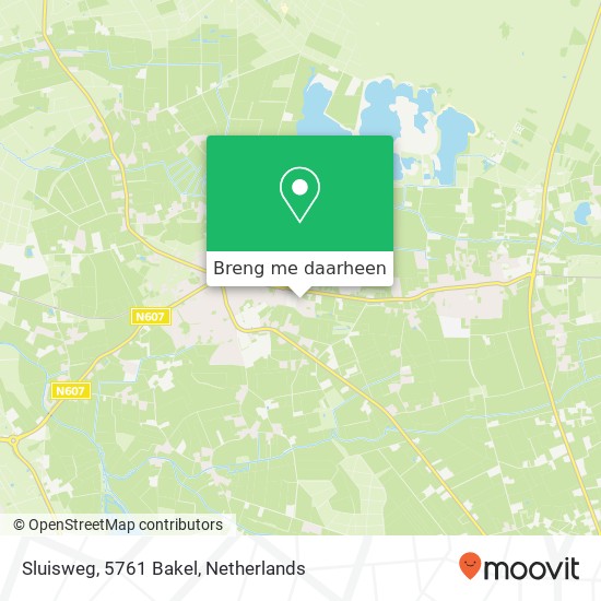 Sluisweg, 5761 Bakel kaart
